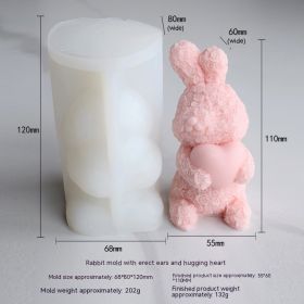Diy Holding Love Rabbit Aromatherapy Candle Silicone Mold