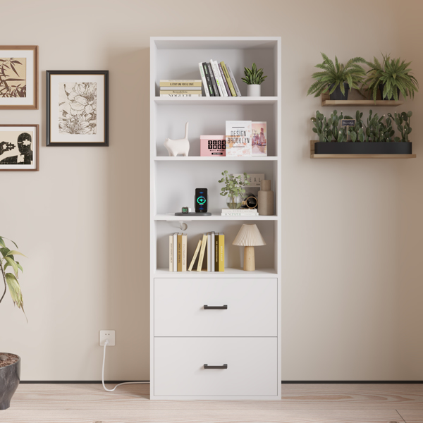 60x23.5x180cm Display Cabinet White 60x23.5x180cm Display Cabinet White
