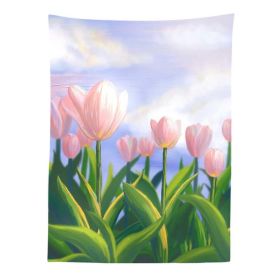 Tulip Bedroom Tapestry Dormitory Decorative Wall Cloth Bedside Tapestry Wall Tapestry; 29x39 inch