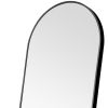 71" Black Arched Metal Narrow Frame Standing Mirror