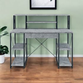 47" Gray and Black Computer Desk