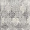 4' X 6' Gray Distressed Trellis Pattern Area Rug