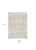 5' X 8' Ivory Distressed Ikat Pattern Area Rug