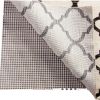 4' x 6' Ivory Striped Weave Non Slip Rug Pad