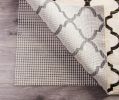 4' x 6' Ivory Striped Weave Non Slip Rug Pad
