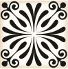 7" X 7" Black and White Flo Peel and Stick Removable Tiles