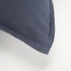 20" Slate Blue Cotton Throw Pillow