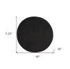 4' Black Round Indoor Outdoor Area Rug