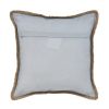 20" Beige and Green Throw Pillow