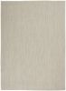 6' X 9' Ivory and Silver Indoor Outdoor Area Rug
