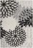 4' X 6' Black And White Indoor Outdoor Area Rug