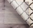 6' x 9' Ivory Striped Weave Non Slip Rug Pad