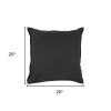Black Solid Light Textured Modern Throw Pillow