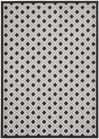 9' X 12' Black And White Indoor Outdoor Area Rug