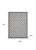 9' X 12' Black And White Indoor Outdoor Area Rug