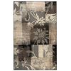 8' X 10' Beige Brown And Gray Floral Distressed Area Rug
