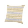 18" Yellow and White Throw Pillow