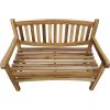 26" Natural Teak Solid Wood Garden Bench