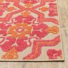 5' X 8' Pink And Orange Moroccan Indoor Outdoor Area Rug
