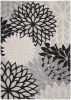 8' X 11' Black And White Indoor Outdoor Area Rug