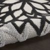 8' X 11' Black And White Indoor Outdoor Area Rug