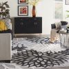 8' X 11' Black And White Indoor Outdoor Area Rug