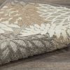 8' Gray And Ivory Indoor Outdoor Area Rug