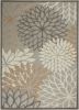 4' X 6' Gray And Ivory Indoor Outdoor Area Rug