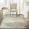 5' X 8' Gray And Ivory Floral Indoor Outdoor Area Rug