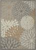 7' X 10' Gray And Ivory Indoor Outdoor Area Rug