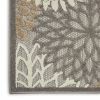 7' X 10' Gray And Ivory Indoor Outdoor Area Rug