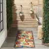 6' Green And Ivory Indoor Outdoor Area Rug