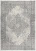 5' X 8' Gray Distressed Medallion Area Rug