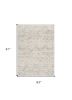 5' X 8' Ivory Distressed Ikat Pattern Area Rug