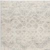 5' X 8' Ivory Distressed Ikat Pattern Area Rug