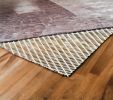 5' x 7' Ivory Striped Weave Non Slip Rug Pad