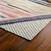 6' x 9' Ivory Striped Weave Non Slip Rug Pad