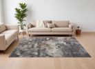 8' X 11' Beige Cobblestone Pattern Area Rug