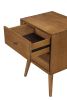 26" Solid Wood and Wood Two Drawer Nightstand