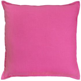 20" Hot Pink Cotton Throw Pillow
