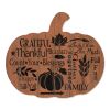 Grateful Thankful Blessed Unframed Wood Pumpkin Wall Decor
