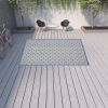 9' X 12' Blue And Gray Indoor Outdoor Area Rug
