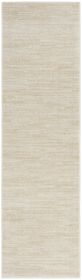 6' Beige And Ivory Indoor Outdoor Runner Rug