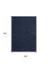 5' X 7' Midnight Blue Stain Resistant Indoor Outdoor Area Rug