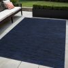 5' X 7' Midnight Blue Stain Resistant Indoor Outdoor Area Rug