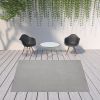 8' X 10' Gray Indoor Outdoor Area Rug