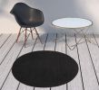 4' Black Round Indoor Outdoor Area Rug