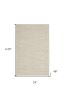 4' Runner Beige And Ivory Indoor Outdoor Runner Rug