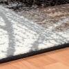 5' X 8' Beige Brown And Gray Floral Distressed Area Rug