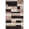 8' X 10' Black Brown And Beige Patchwork Area Rug